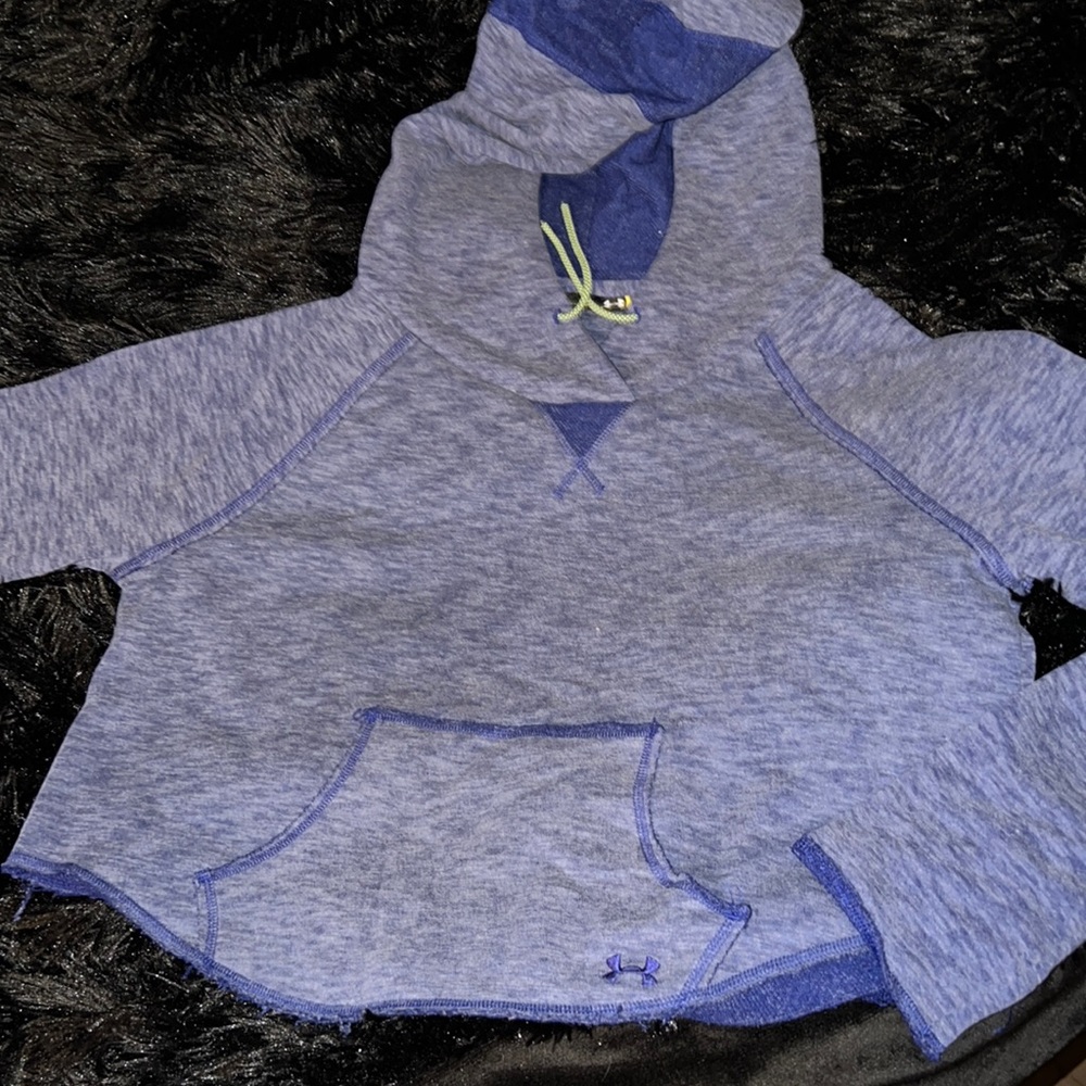 Blue under armor cropped hoodie